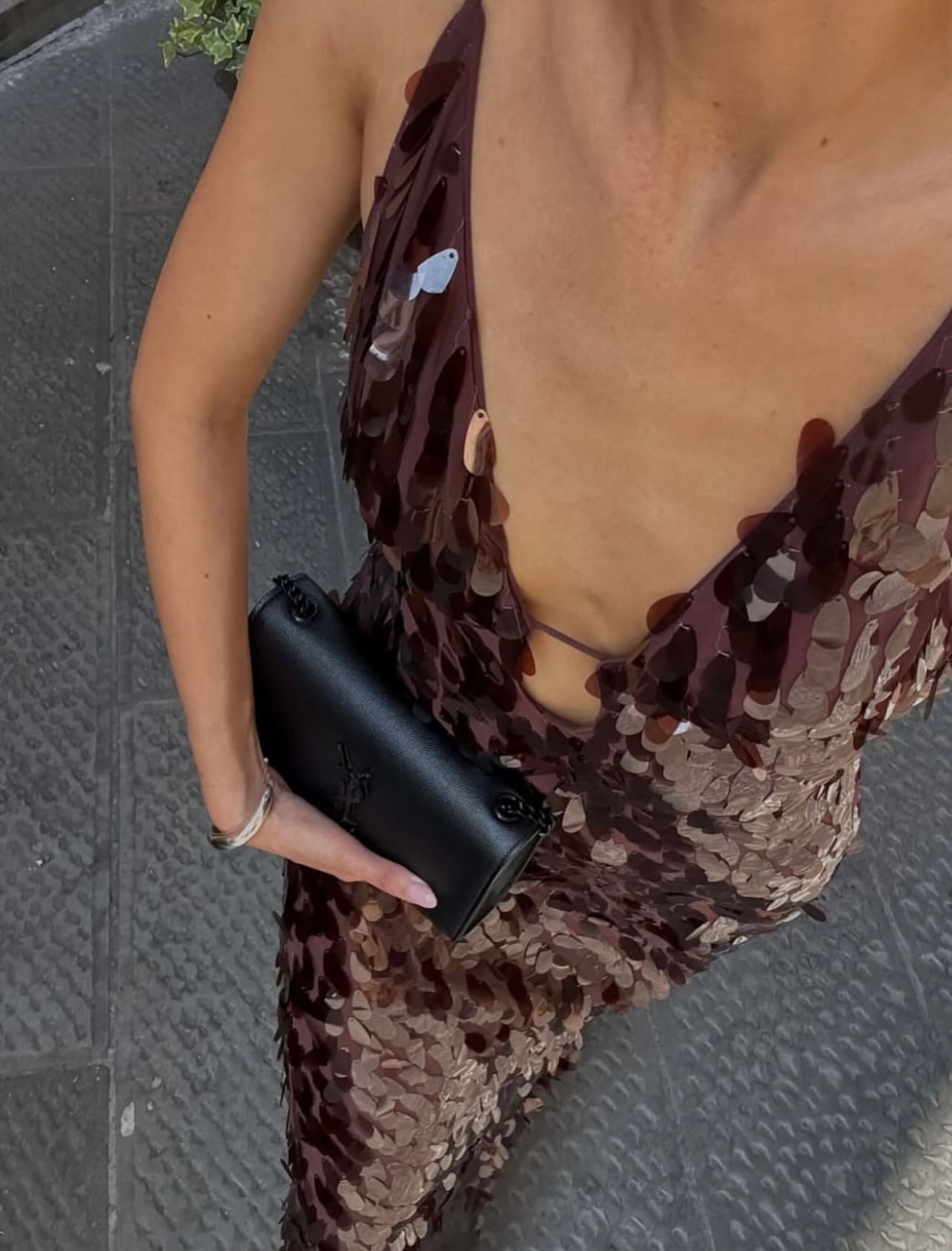 Misha Sapphire Sequin Dress