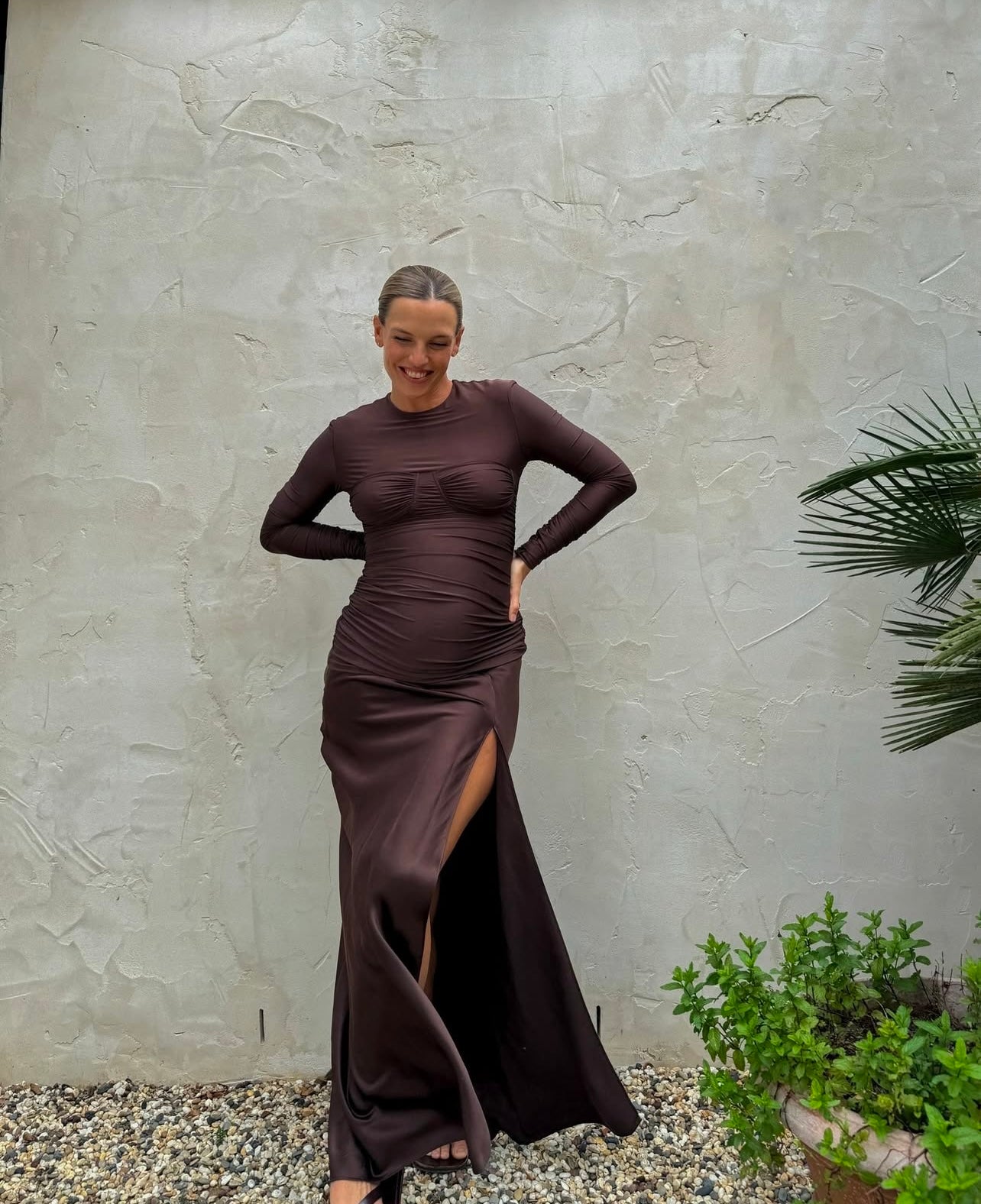 SIR The Label Alessia Draped Gown