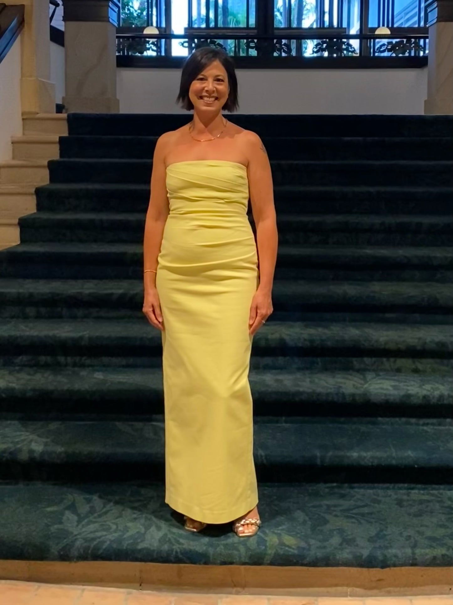 Shona Joy Lani Strapless Draped Maxi Dress