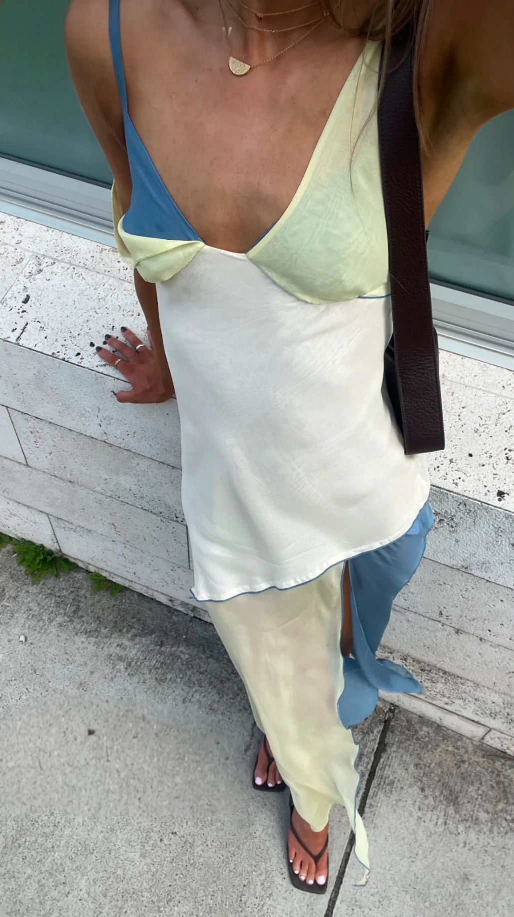 SIR The Label Thames Splice Midi Dress